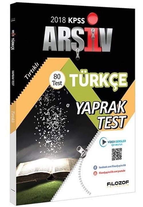 2018 KPSS Türkçe Çek Kopar 80 Yaprak Test Video Destekli