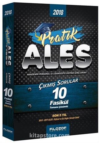 2018 ALES Pratik 10 Fasikül Son 5 Yıl Çözümlü Çıkmış Sorular