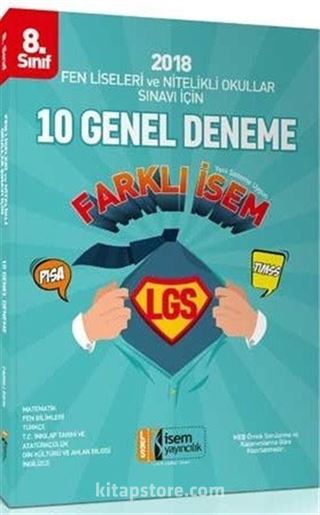 2018 8. Sınıf Fen Liseleri ve Nitelikli Okullar Sınavı İçin Tüm Dersler 10 Deneme Sınavı