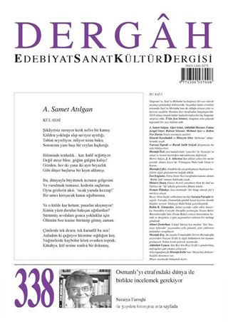 Dergah Edebiyat Sanat Kültür Dergisi Sayı 338 Nisan 2018