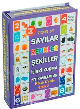 Sayılar - Renkler - Şekiller - İlişki Kurma - Zıt Kavramlar (Flash Cards)