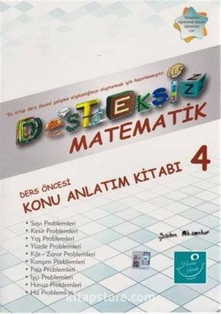 Desteksiz Matematik Ders Öncesi Konu Anlatım Kitabı 4