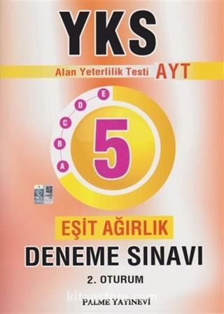 YKS AYT Eşit Ağırlık 5 Deneme Sınavı