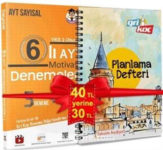 6'lı AYT Motivasyon Denemeleri I - Sayısal + Gri Koç Planlama Defteri