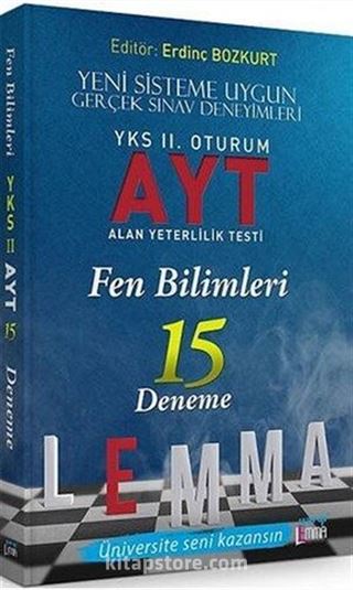 YKS Lemma 2. Oturum AYT Fen Bilimleri 15 Deneme