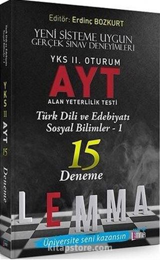 YKS 2. Oturum AYT Türk Dili ve Edebiyatı - Sosyal Bilimler-1 15 Deneme