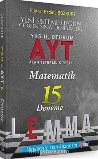 YKS Lemma 2. Oturum AYT Matematik 15 Deneme