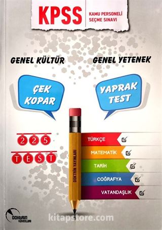 KPSS Genel Yetenek Genel Kültür Çek Kopar Yaprak Test