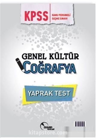 KPSS Genel Kültür Coğrafya Yaprak Test