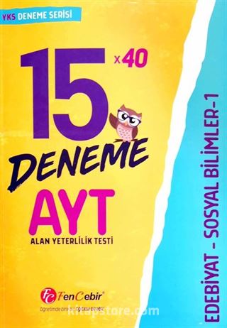 YKS AYT Edebiyat Sosyal Bilimler-1 15x40 Deneme