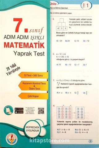 7. Sınıf Adım Adım Işıklı Matematik Yaprak Test