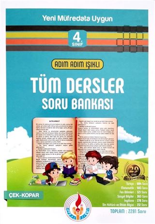 4. Sınıf Adım Adım Işıklı Tüm Dersler Soru Bankası