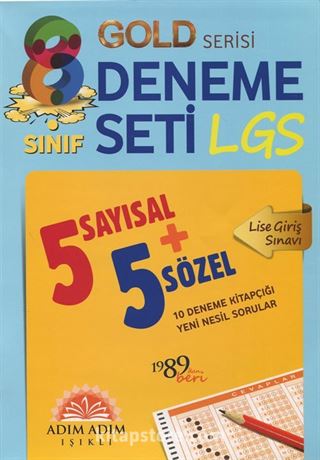 8. Sınıf Gold Serisi LGS Sayısal Sözel 10 Deneme Seti