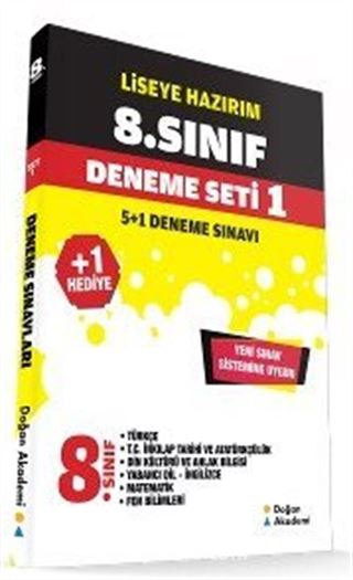 Liseye Hazırım 8. Sınıf Deneme Seti 1 (6 Fasikül)