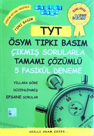 TYT ÖSYM Tıpkı Basım Çıkmış Sorularla Tamamı Çözümlü 5 Fasikül Deneme