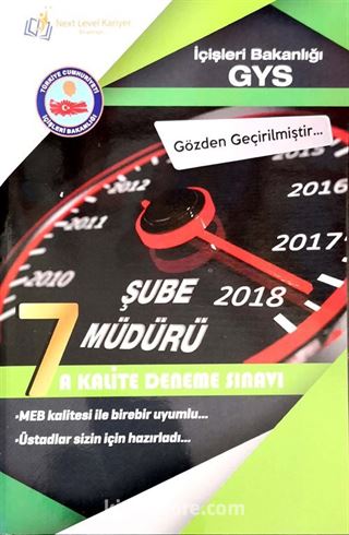 İçişleri Bakanlığı GYS Şube Müdürü 7 A Kalite Deneme Sınavı