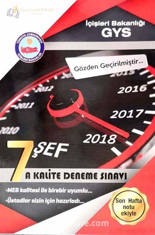 İçişleri Bakanlığı GYS Şef 7 A Kalite Deneme Sınavı Son Hafta Notu Ekiyle