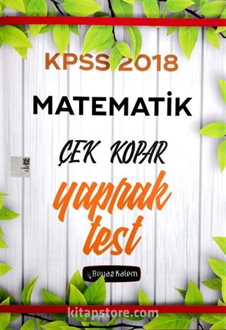 2018 KPSS Matematik Çek Kopar Yaprak Test