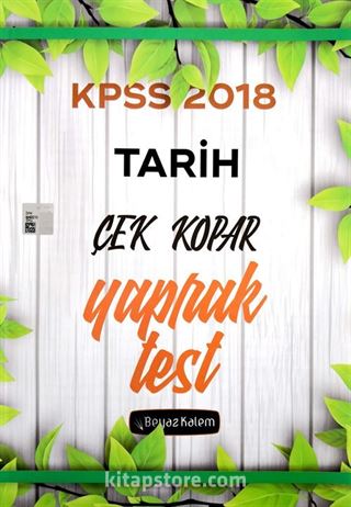 2018 KPSS Tarih Çek Kopar Yaprak Test