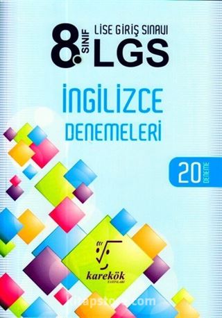 8. Sınıf LGS İngilizce Denemeleri 20 Deneme