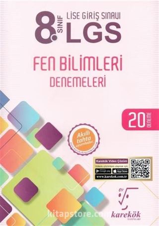 8. Sınıf LGS Fen Bilimleri Denemeleri 20 Deneme