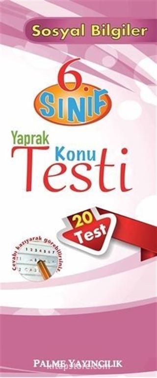 6.Sınıf Sosyal Bilgiler Yaprak Testi