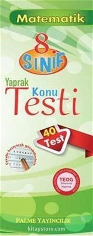 8.Sınıf Matematik Konu Yaprak Test