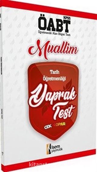 2018 ÖABT Muallim Tarih Öğretmenliği Çek Kopar Yaprak Test