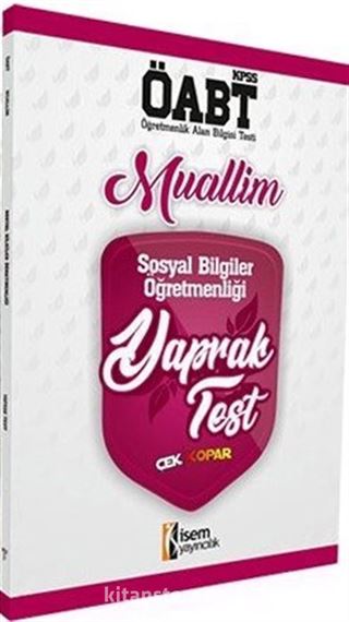 2018 ÖABT Muallim Sosyal Bilimler Öğretmenliği Çek Kopar Yaprak Test