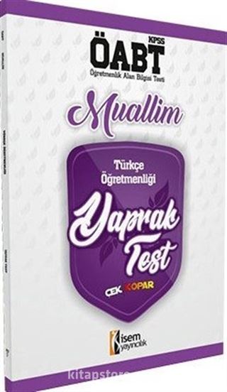 2018 ÖABT Muallim Türkçe Öğretmenliği Çek Kopar Yaprak Test