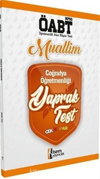 2018 ÖABT Muallim Coğrafya Öğretmenliği Çek Kopar Yaprak Test