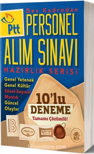 PTT Personel Alım Sınavı Hazırlık Serisi Tamamı Çözümlü 10 Deneme