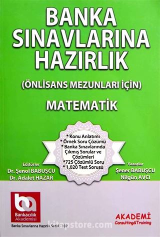 Banka Sınavlarına Hazırlık Önlisans Mezunları İçin Matematik