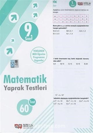 9. Sınıf Matematik Yaprak Testleri