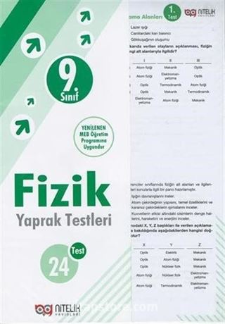 9. Sınıf Fizik Yaprak Testleri