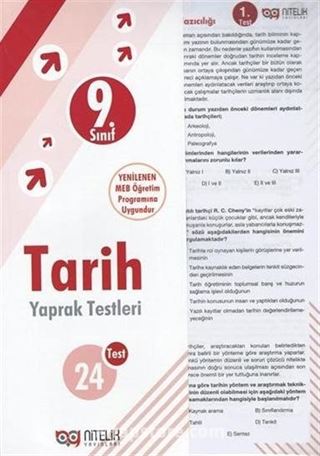 9. Sınıf Tarih Yaprak Testleri