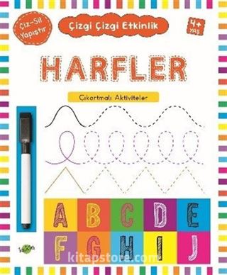 Harfler (4 Yaş+) / Çıkartmalı Çizgi Çizgi Etkinlik