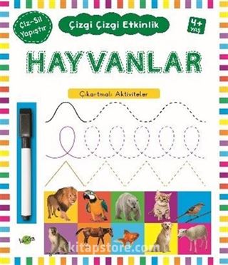 Hayvanlar (4 Yaş+) / Çıkartmalı Çizgi Çizgi Etkinlik