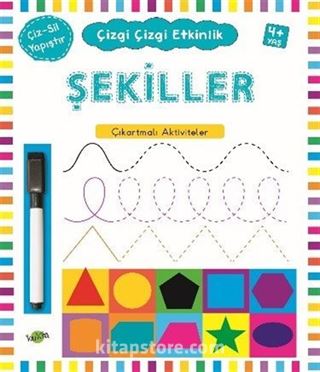 Şekiller (4 Yaş+) / Çıkartmalı Çizgi Çizgi Etkinlik