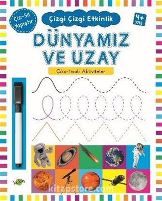 Dünyamız ve Uzay (4 Yaş+) / Çıkartmalı Çizgi Çizgi Etkinlik