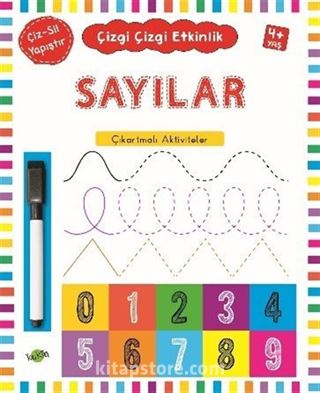 Sayılar (4 Yaş+) / Çıkartmalı Çizgi Çizgi Etkinlik