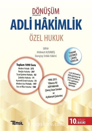 Dönüşüm Adli Hakimlik Özel Hukuk