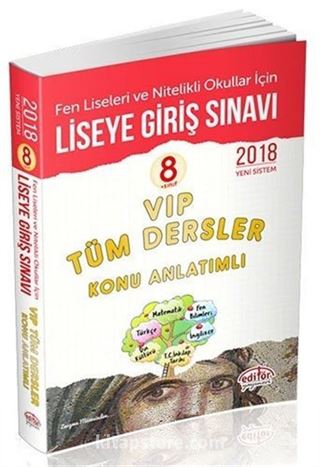 8. Sınıf Fen Liseleri ve Nitelikli Okullar İçin Liseye Giriş Sınavı Vip Tüm Dersler Konu Anlatımlı