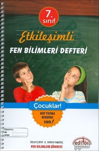 7.Sınıf Etkileşimli Fen Bilimleri Defteri