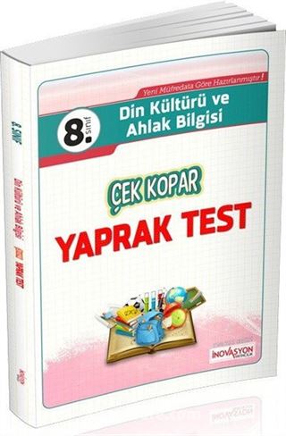 8.Sınıf Din Kültürü ve Ahlak Bilgisi Çek Kopar Yaprak Test