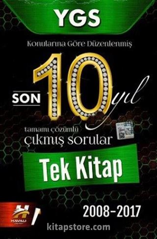 YGS Tek Kitap Son 10 Yıl Tamamı Çözümlü Çıkmış Sorular