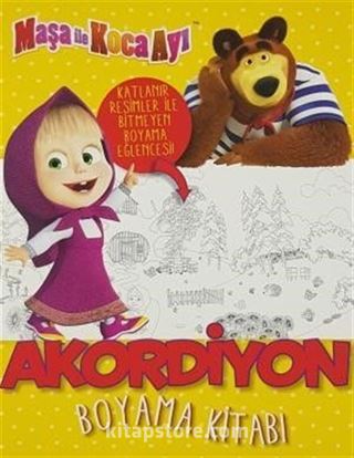 Maşa ile Koca Ayı Akordiyon Boyama Kitabı