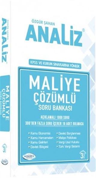 2018 Analiz Maliye Çözümlü Soru Bankası