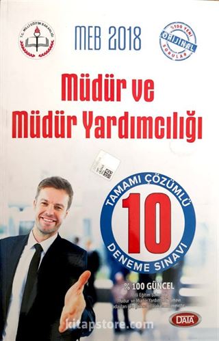 2018 MEB Müdür ve Müdür Yardımcılığı Tamamı Çözümlü 10 Deneme Sınavı