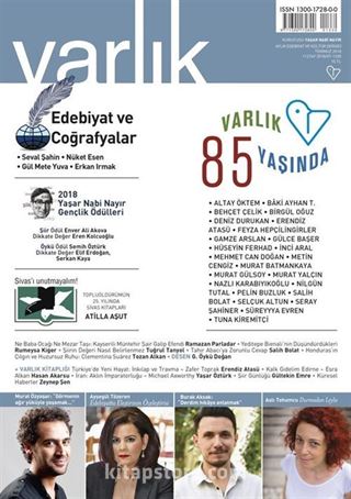 Varlık Aylık Edebiyat ve Kültür Dergisi Temmuz 2018